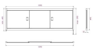Экран под ванну Onika Монако 516001 160см белый